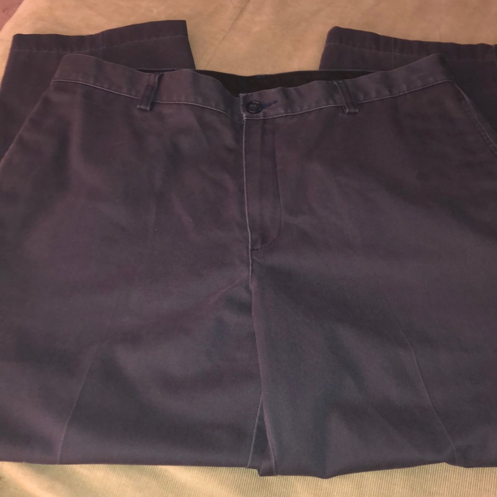 LL Bean navy slacks.